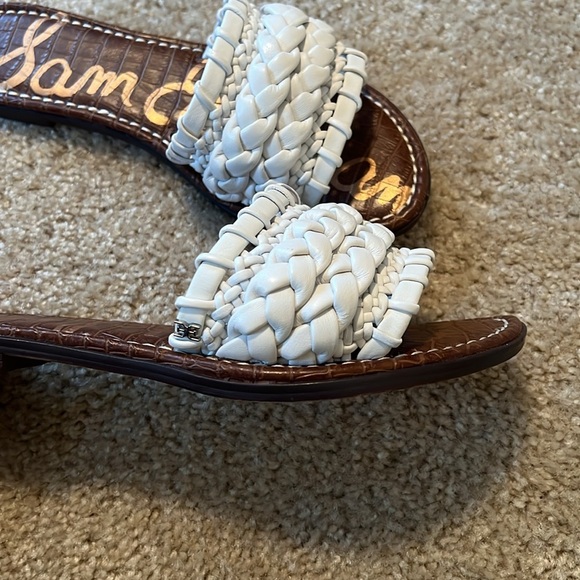 Sam Edelman Giada braided white leather slide sandal shoe size 9.5 shoe - Picture 5 of 7